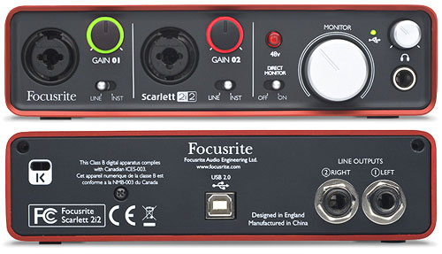 Focusrite Scarlett 2i2 USB 2.0 Audio Interface | Reverb